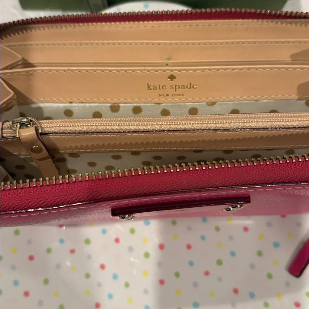 Kate Spade Fuchsia Leather Wallet - Picture 4 of 6